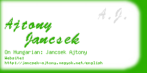 ajtony jancsek business card
